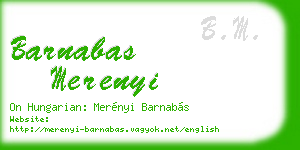 barnabas merenyi business card